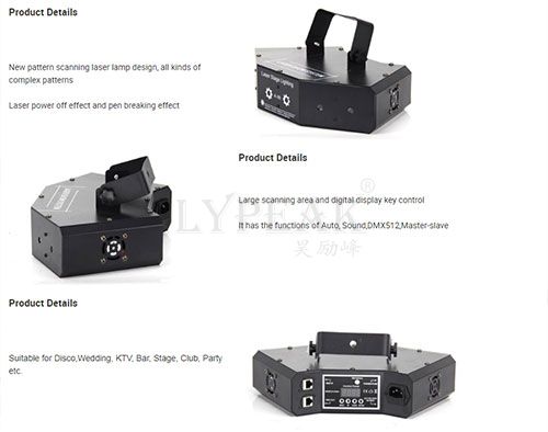 LY-K0603 6 eyes RGB effect beam laser light